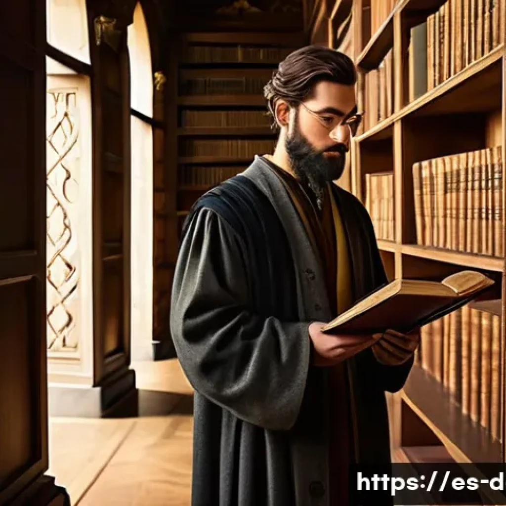 어도비 포토샵 디지털아트 기법 - **"The Enigmatic Scholar"**
A highly detailed digital painting depicting a fully clothed scholar...