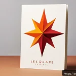 Home 19 디지털아트 북커버 일러스트 제작 - A digital book cover design featuring a bold, simple central symbol of a stylized compass with vibra...
